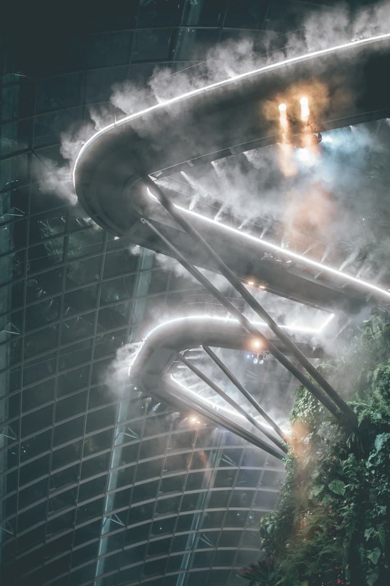 Shanghai’s Famous Greenhouse Garden at Night